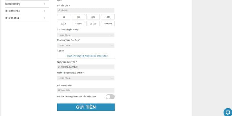Nạp tiền qua chuyển khoản ngân hàng cực đơn giản